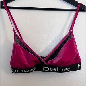 Bebe Fuchsia Bralette with Black Band